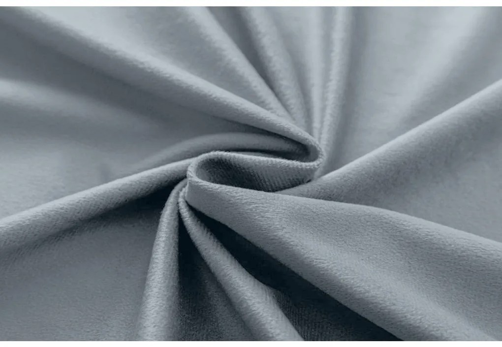 Zasłona zaciemniająca VELVET szaro-niebieska 140x250 cm (2 szt.), taśma marszczona
