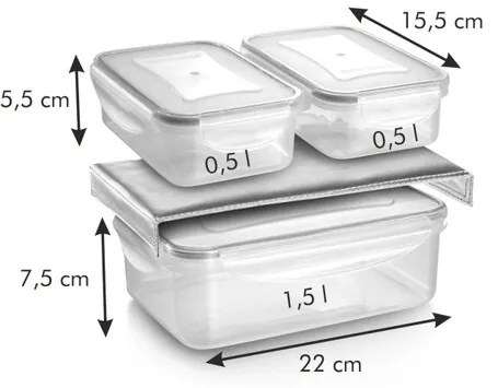 Tescoma Torba termoizolacyjna FRESHBOX, z 3 pojemnikami, antracytowa