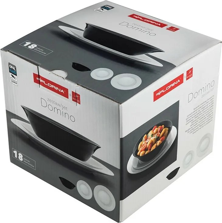 Florina 18-częściowy zestaw talerzy Domino