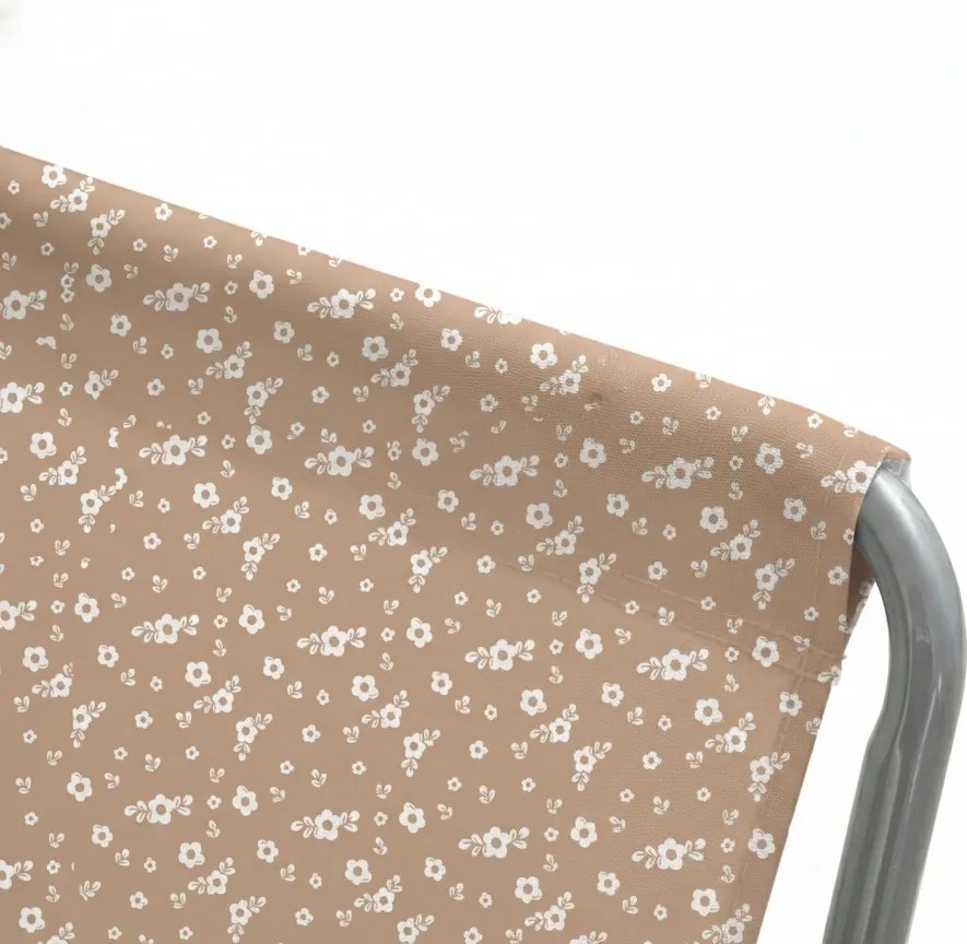 Składane plażowe leżak SAND FLOWERS, czerwony