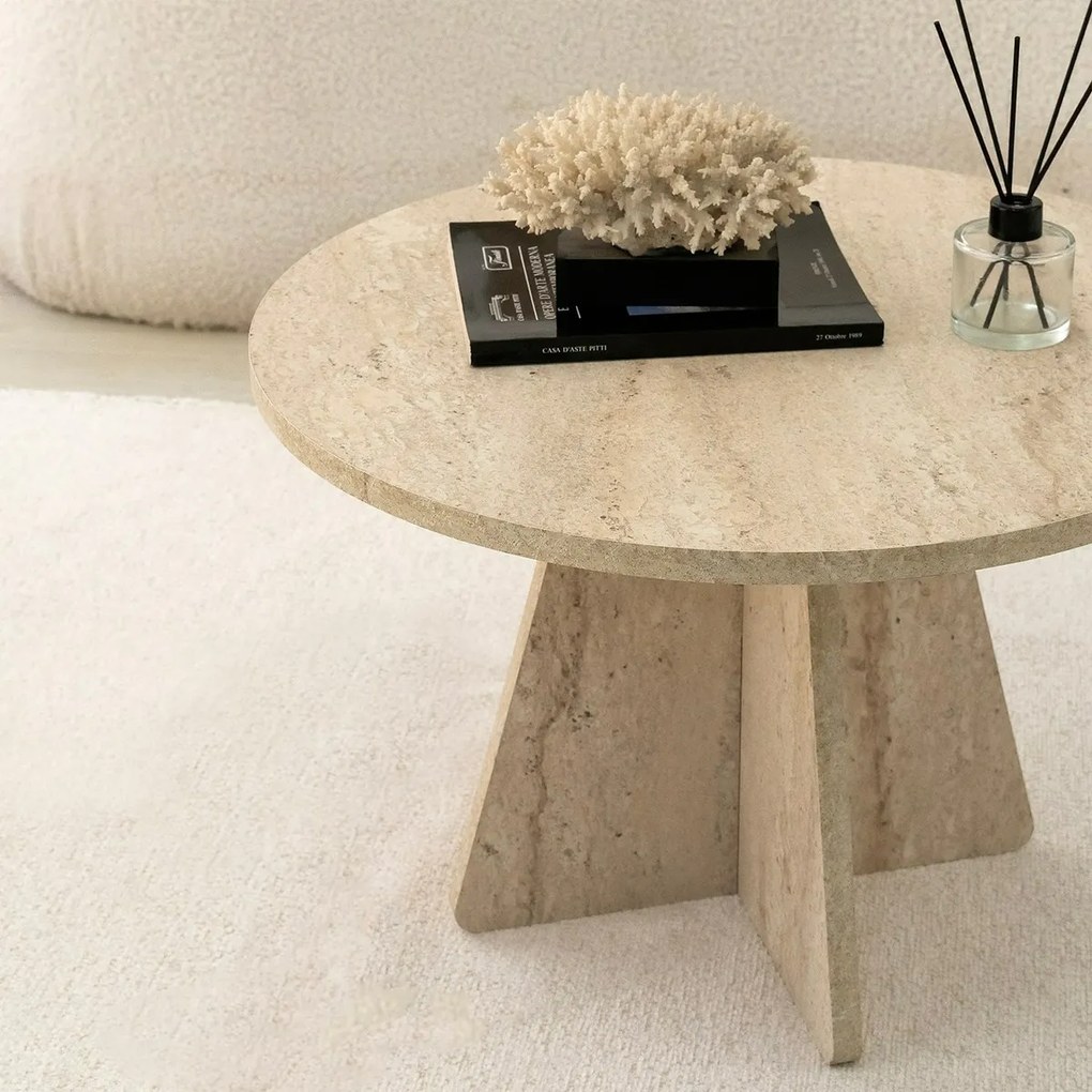 Stolik konferencyjny Mushroom Travertine