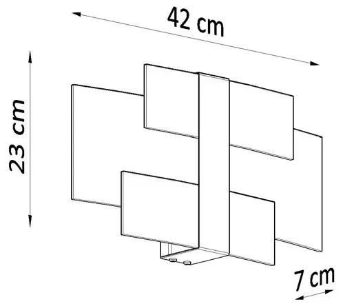 Biały szklany kinkiet nowoczesny - 5X S494 L7-C11