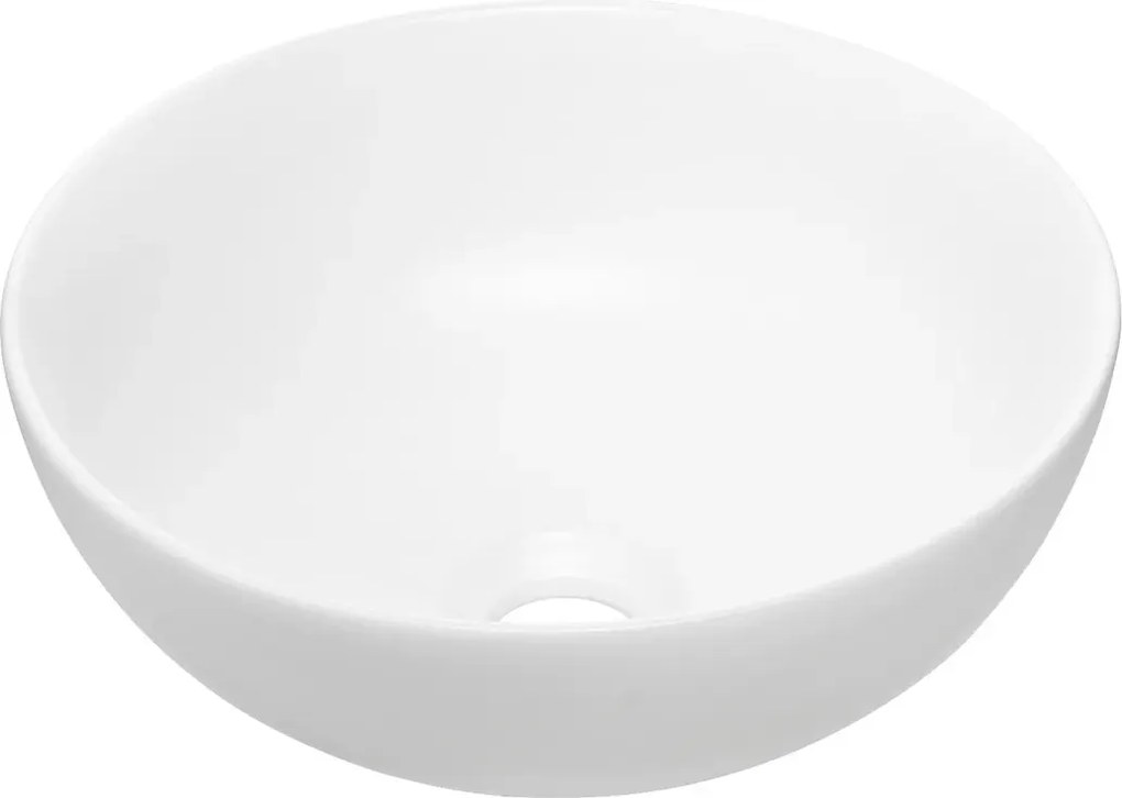 Biała okrągła ceramiczna umywalka łazienkowa L9-N75