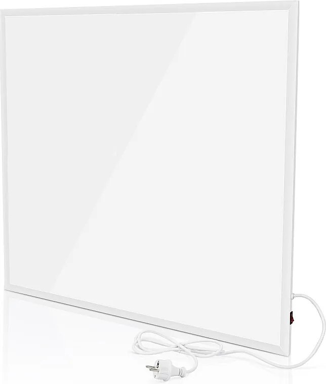 NETTLIFE Ścienny promiennik podczerwieni, Oszczędzanie ścian na podczerwień - Elektryczny grzejnik ścienny 350 W z zabezpieczeniem przed przegrzaniem, 62x62x1,5 cm