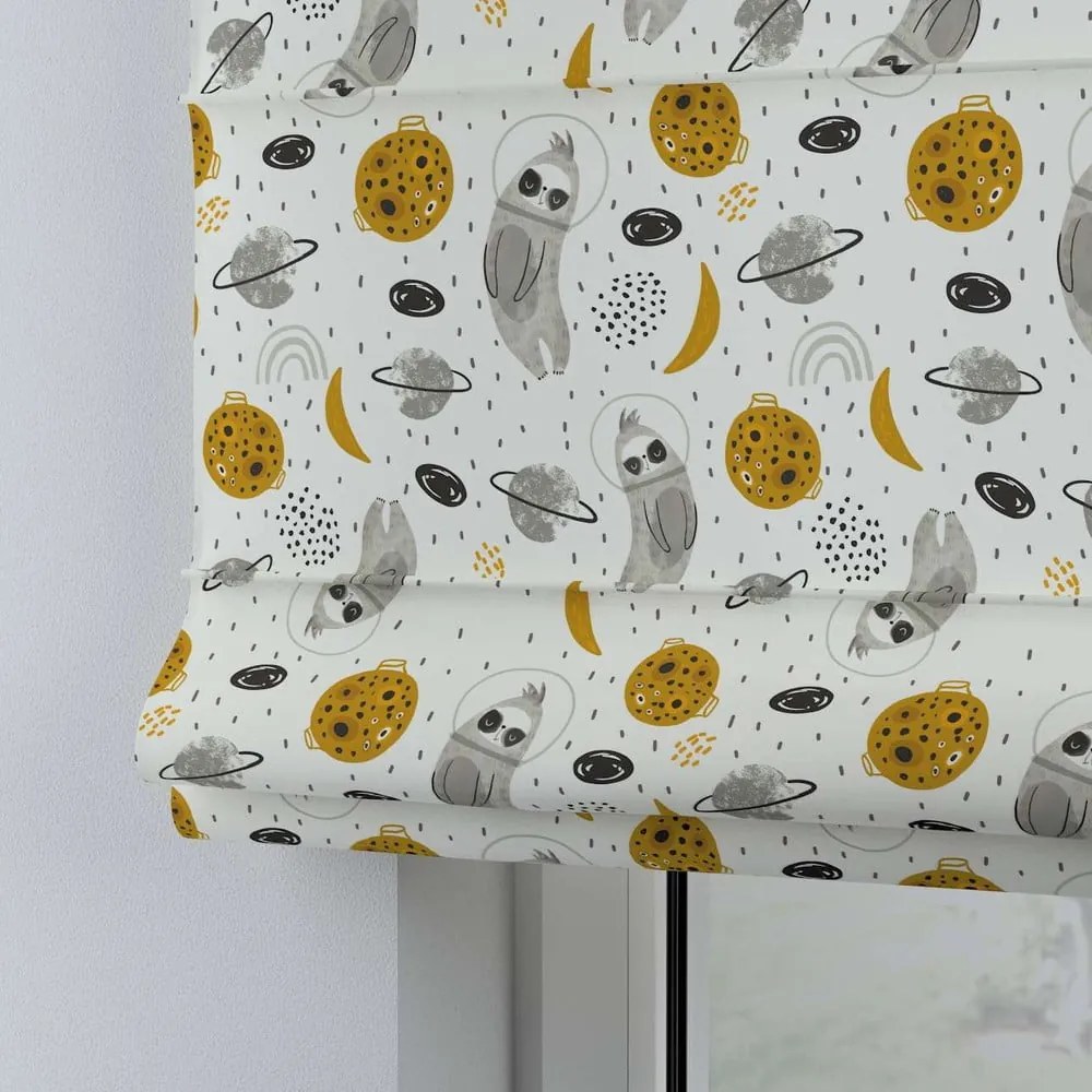 Żółto-biała roleta dziecięca 170x100 cm Magic – Yellow Tipi