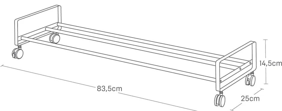 Biały metalowy regał na buty 83,5x14,5x27,5 cm Tower – YAMAZAKI