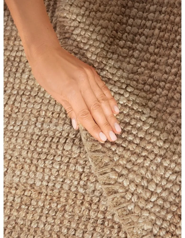 Okrągły dywan z juty w naturalnym kolorze ø 160 cm Bouclé Jaipur – Hanse Home