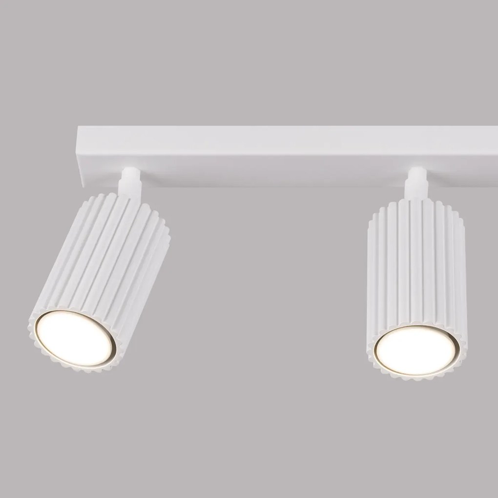 Listwa oświetleniowa 3-punktowa KARBON 3L biała ryflowana SOLLUX  LIGHTING