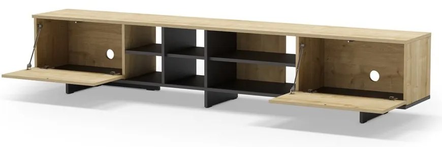 Szafka pod TV w dekorze dębu 230x44 cm Cequoia – Marckeric