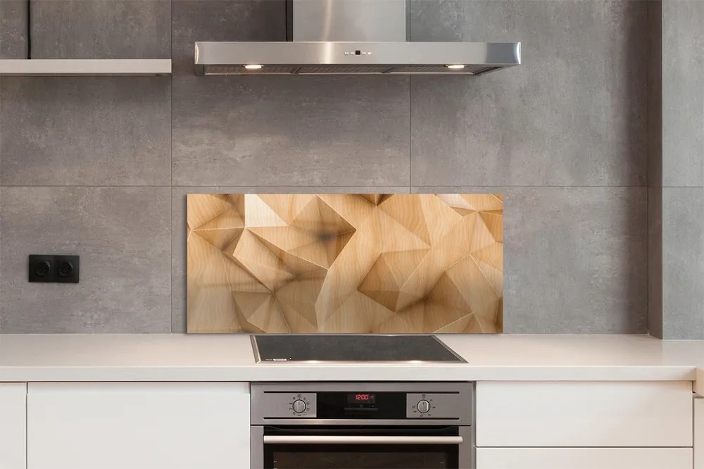 Panel nad Blat Kuchenny Mozaika z Drewnianych Brył