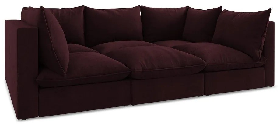 Bordowa sofa 255 cm Manao – Makamii