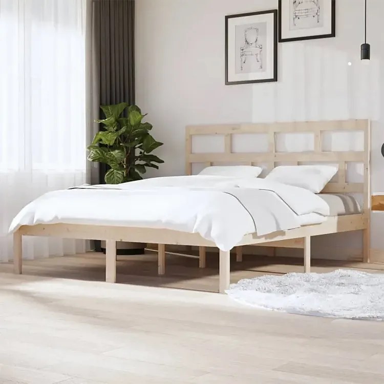 Małżeńskie łóżko z naturalnej sosny 160x200 L1-L47