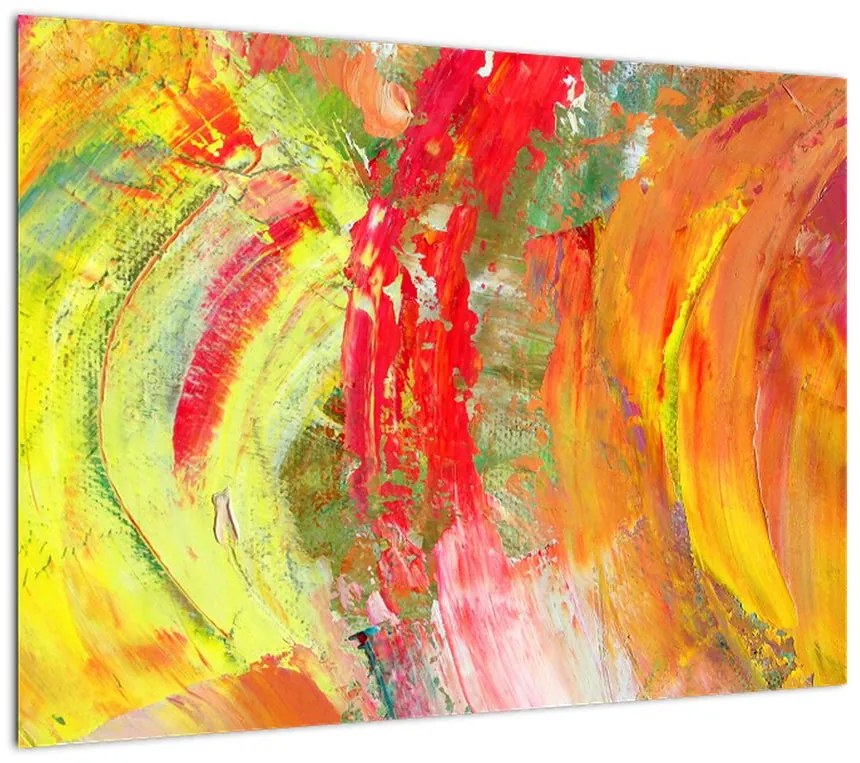 Obraz na szkle abstrakcji - malarstwo (70x50 cm)