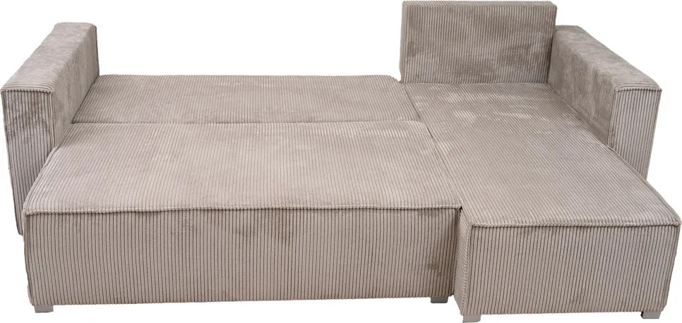 PROMOCJA Beżowa narożna sofa SMART COSARO, dwustronna + 2 poduszki GRATIS II. gatunek