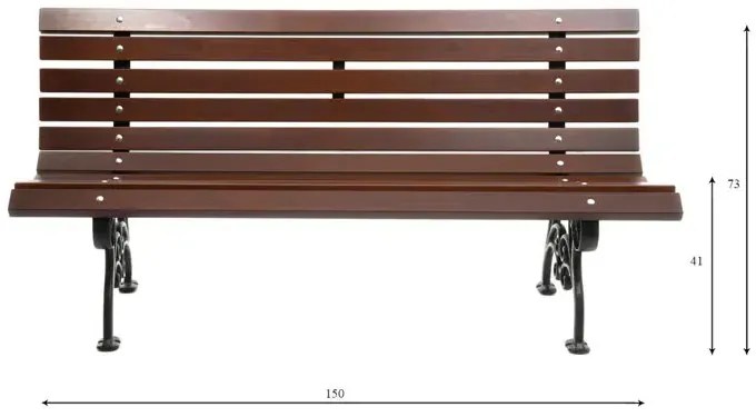 Elegancka ławka parkowa W9-E08
