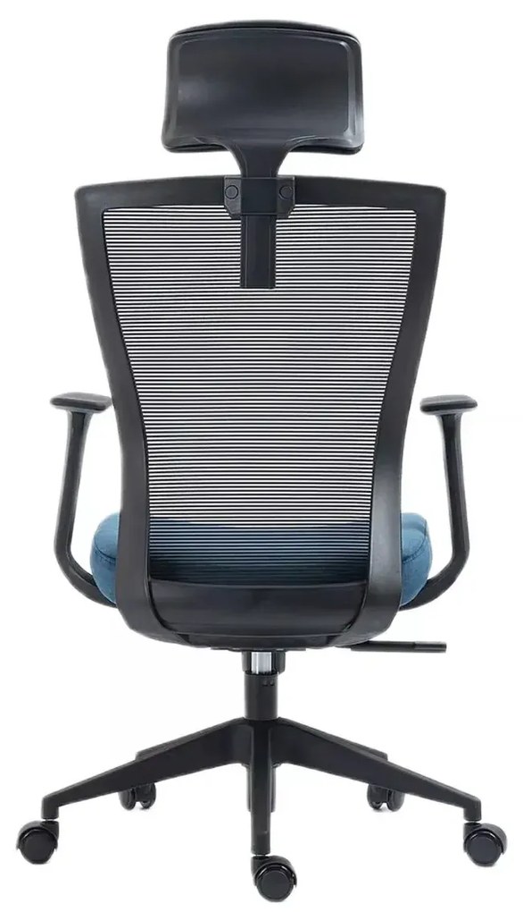 FOTEL OBROTOWY Q-328H CZARNY/NIEBIESKI SIGNAL