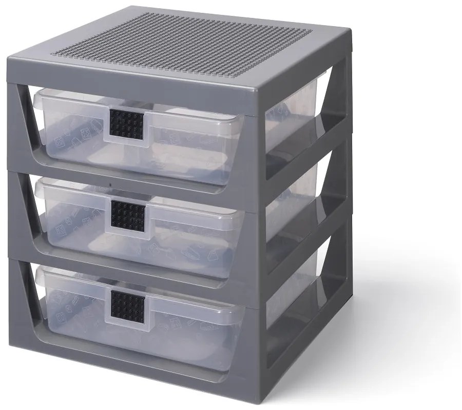 Szary organizer z 3 szufladami Storage - LEGO®