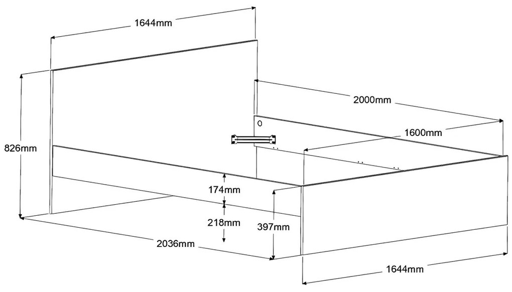 Łóżko z 2 szufladami 160 x 200 cm - Naturalny i biały z połyskiem + stelaż - VELONA