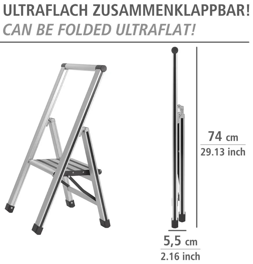 Metalowa drabina 74 cm Alu-Design – Wenko