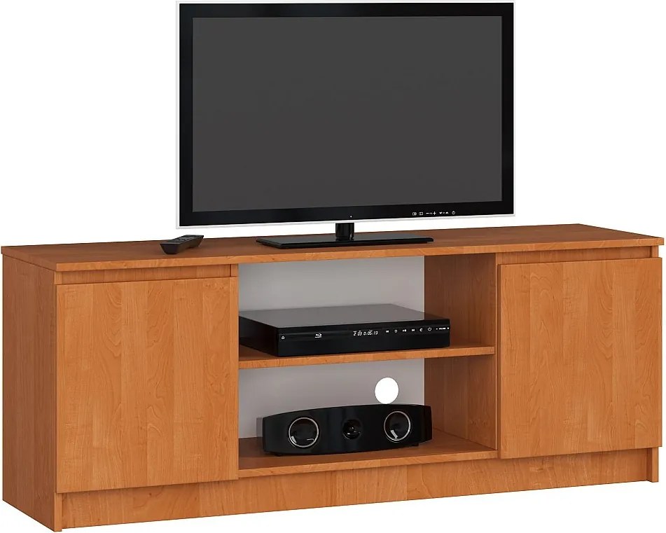 Szafka RTV AKORD Olcha 140 cm 2 drzwi kolor Olcha mat 2 półki 140x40x55 cm