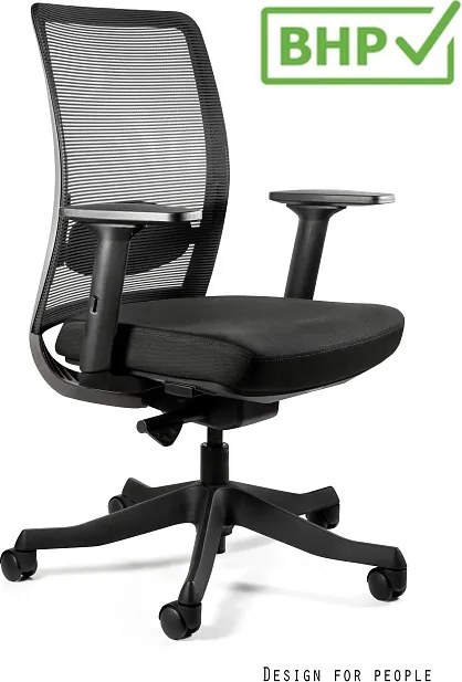Krzesło biurowe Anggun M BL418 Black, zgodne z normą BHP