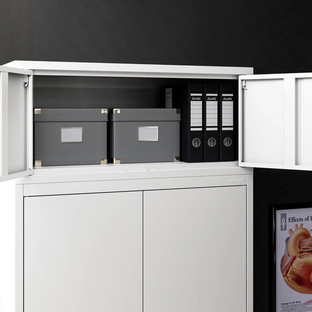 Nadstawka na szafę biała, 800x380x400 mm: EWA