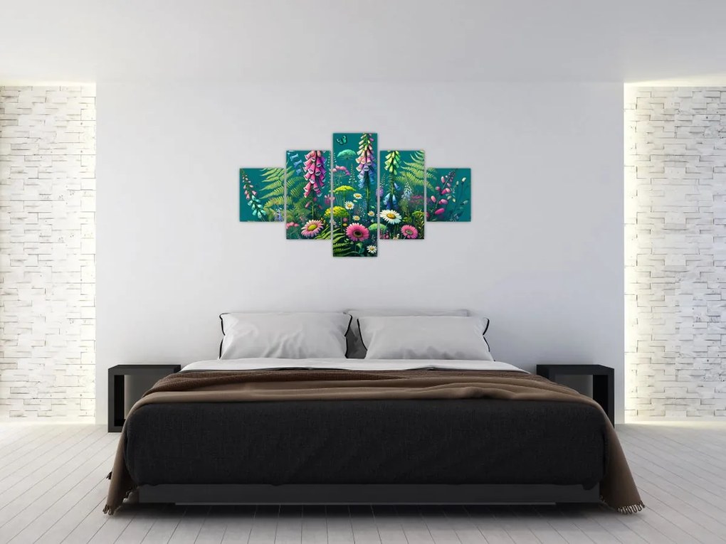 Obraz - Kwiaty łąkowe (125x70 cm)