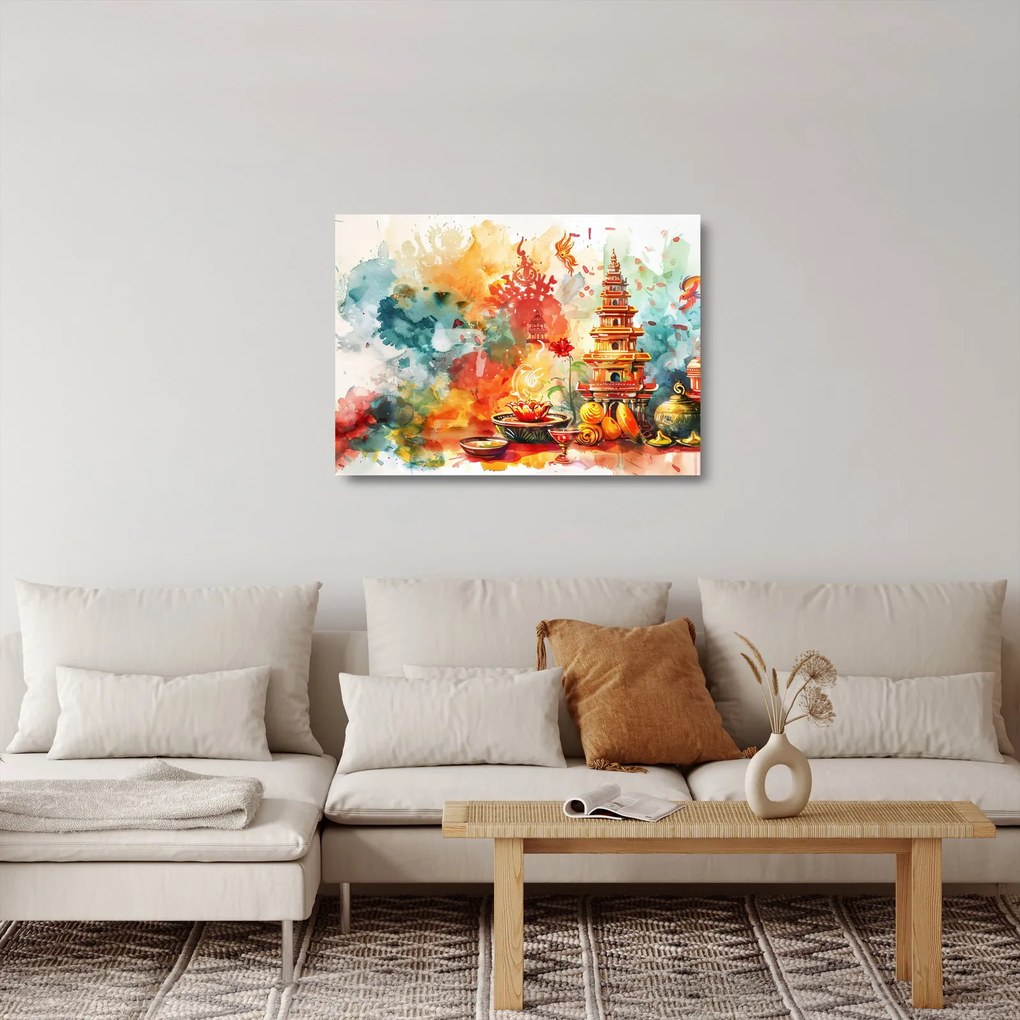 Obraz na szkle - Ilustracja akwarelowa (70x50 cm)