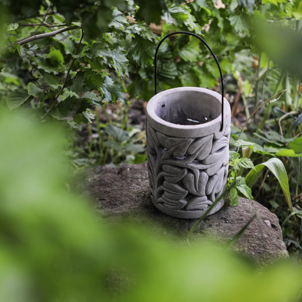 Latarnia dekoracyjna Folia, 19 x 25 cm, beton