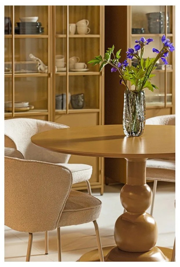 Musztardowa metalowa witryna 140x200x44 cm Exhibit – WOOOD