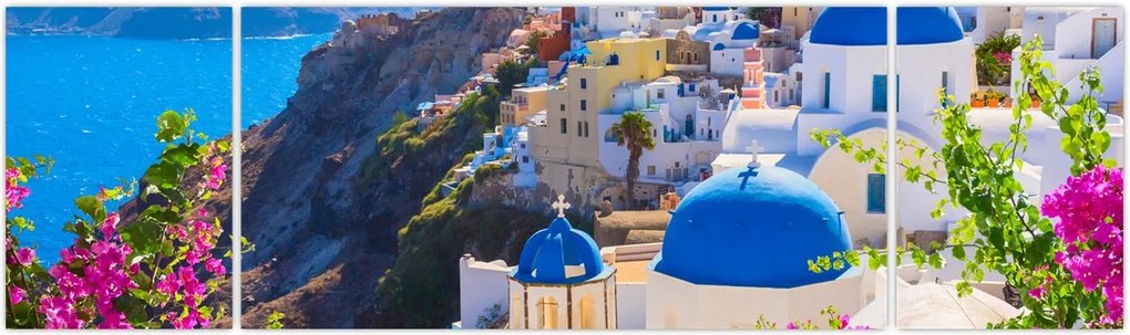 Obraz - Santorini, Grecja (170x50 cm)
