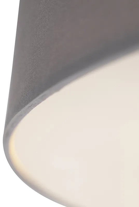 Rustykalna lampa sufitowa szara 70 cm - Drum Nowoczesny Oswietlenie wewnetrzne