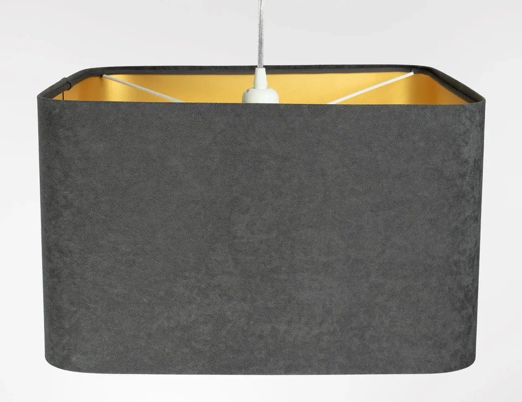 Lampa wisząca KWADRO SUE 40w20 grafitowa/złota BPS KONCEPT