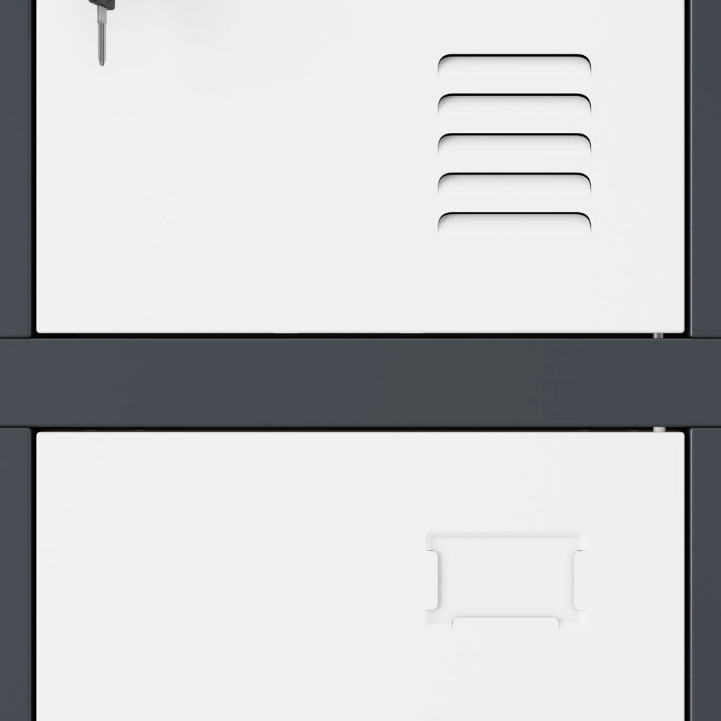 Szafka skrytkowa socjalna BHP antracytowo-biała: MARCIN, 900 x 1850 x 400 mm