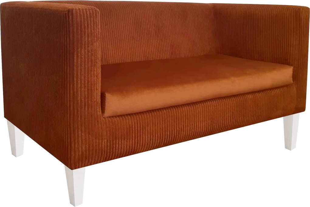 Sofa Monaco : Kolor nogi - Biała, Kolor tkaniny - Kronos40/Poso40, Typ tkaniny - Kronos/Poso, Wysokość nogi - 15 cm