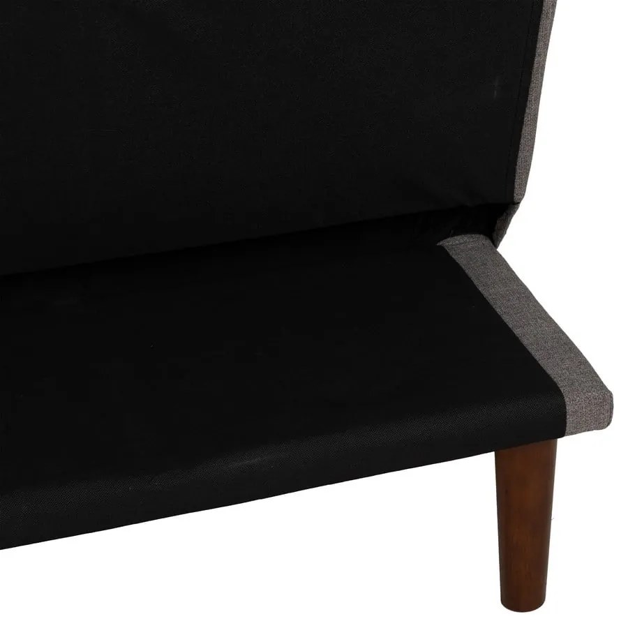 Szara rozkładana sofa z tkaniny szenilowej 181 cm – Ixia