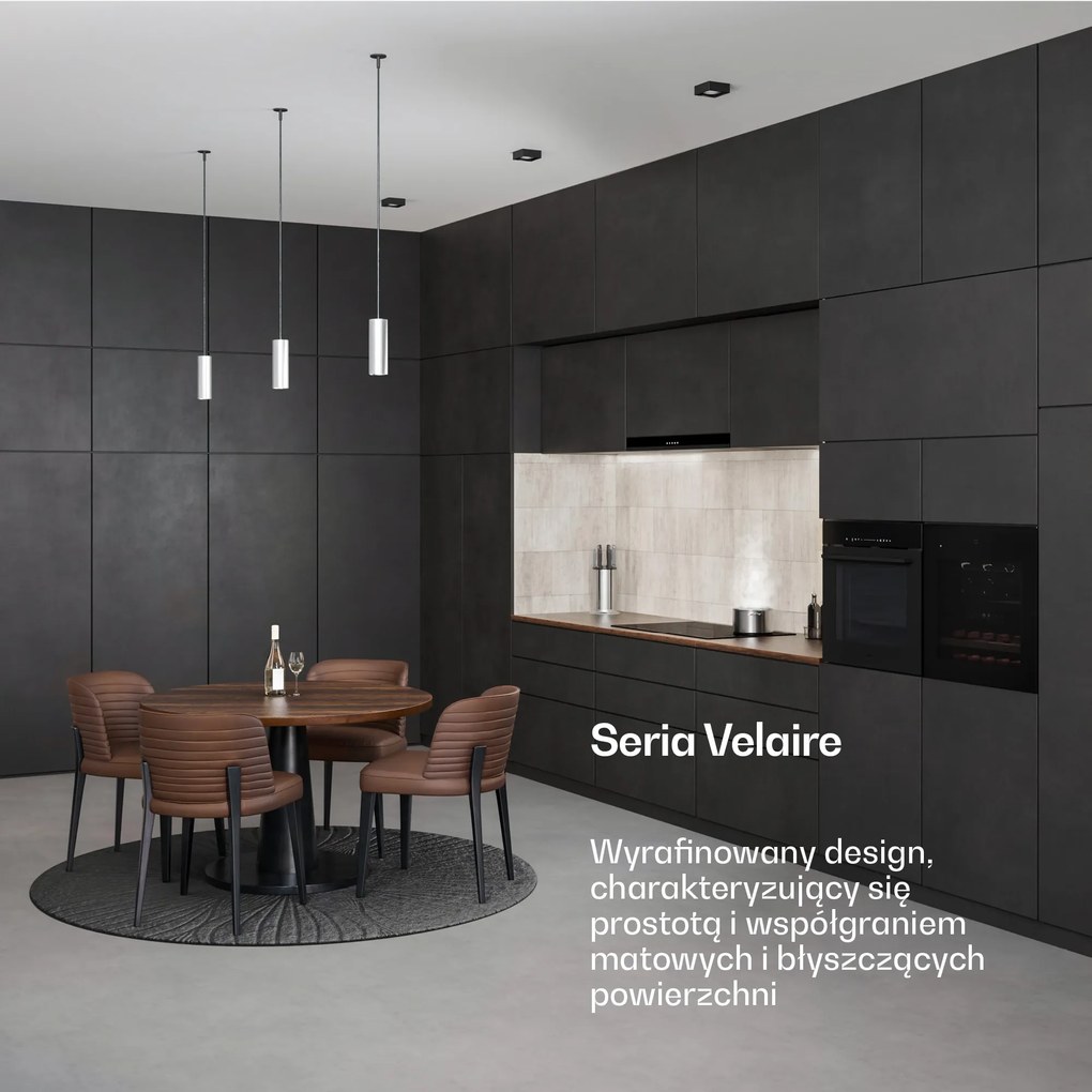 Klarstein Velaire 65cm 36 butelek Winiarka dwustrefowa Czarny