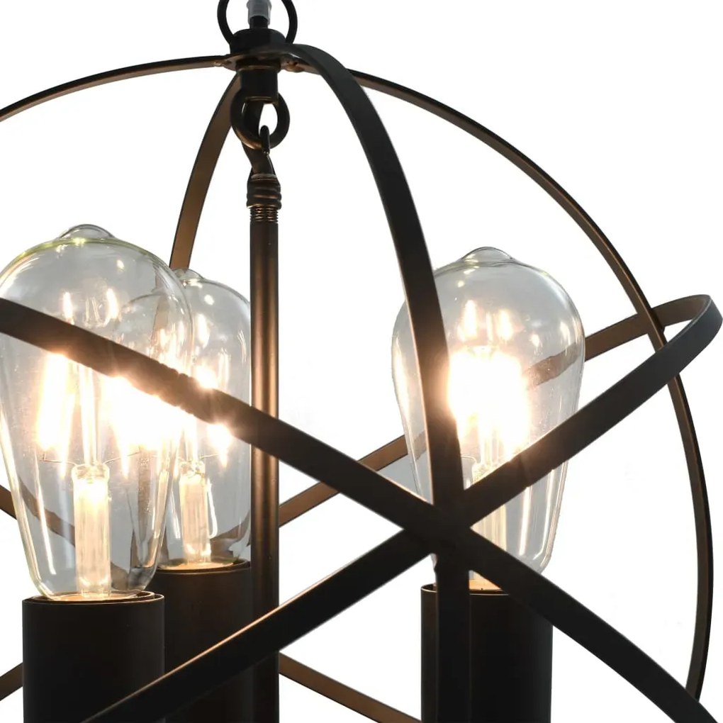 Czarna industrialna lampa wisząca okrągła - EX174-Marni
