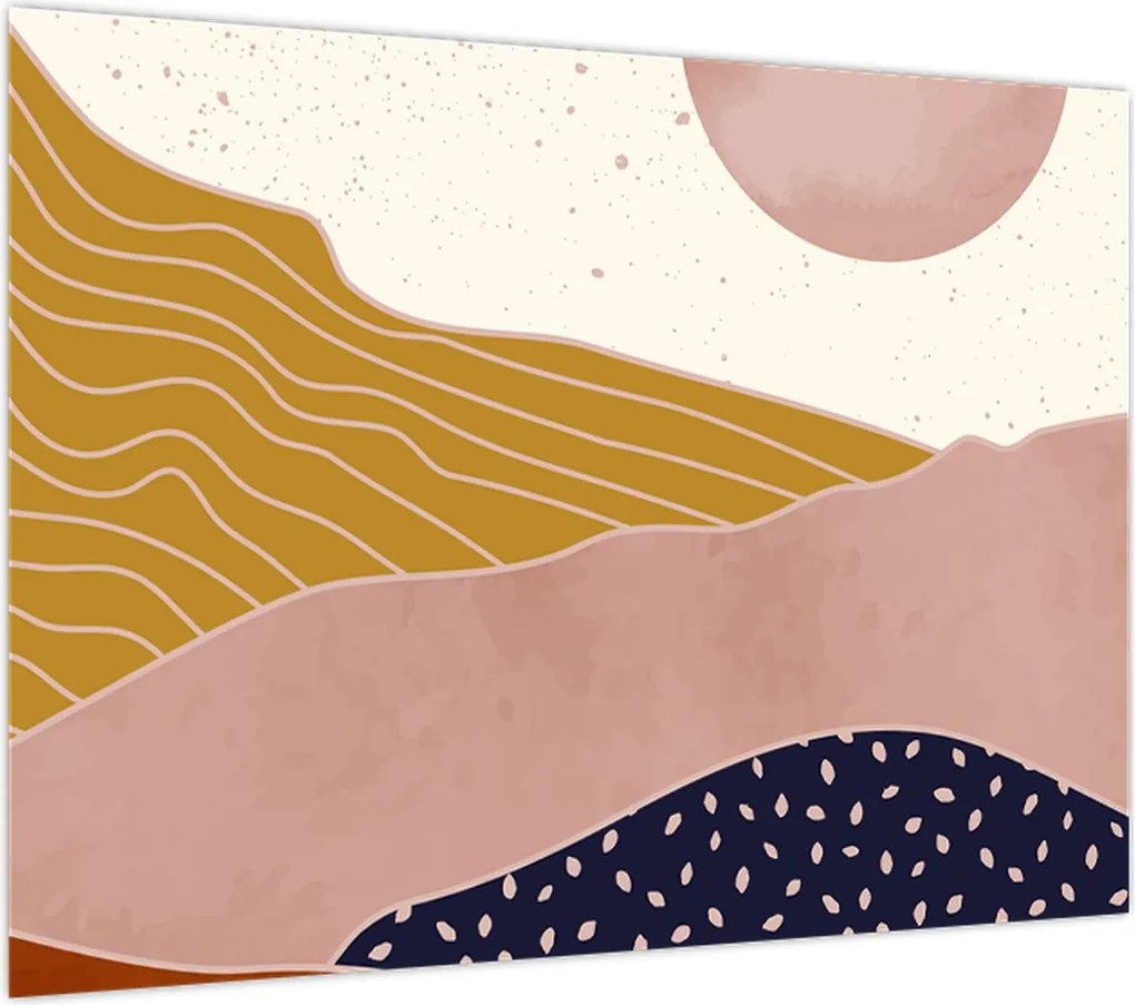 Obraz na szkle - Spacefrog design mountain N⁰3 (70x50 cm)