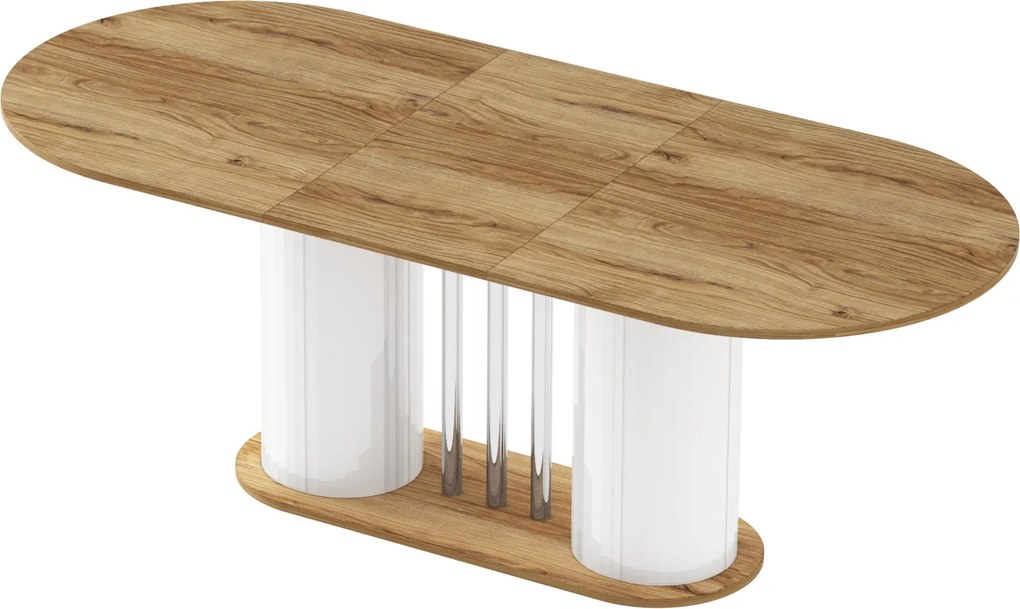 Owalny stół z rozkładanym blatem Cesaro Hubertus dąb