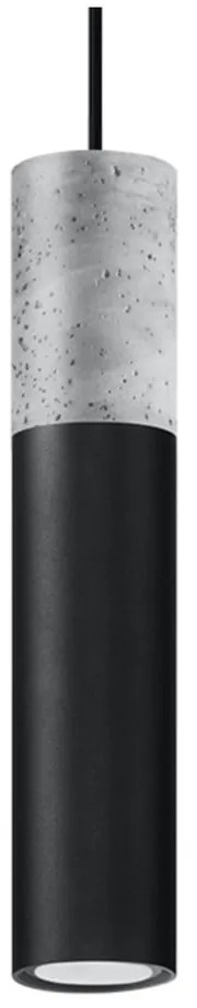 Czarno-szara lampa wisząca Sollux Edo