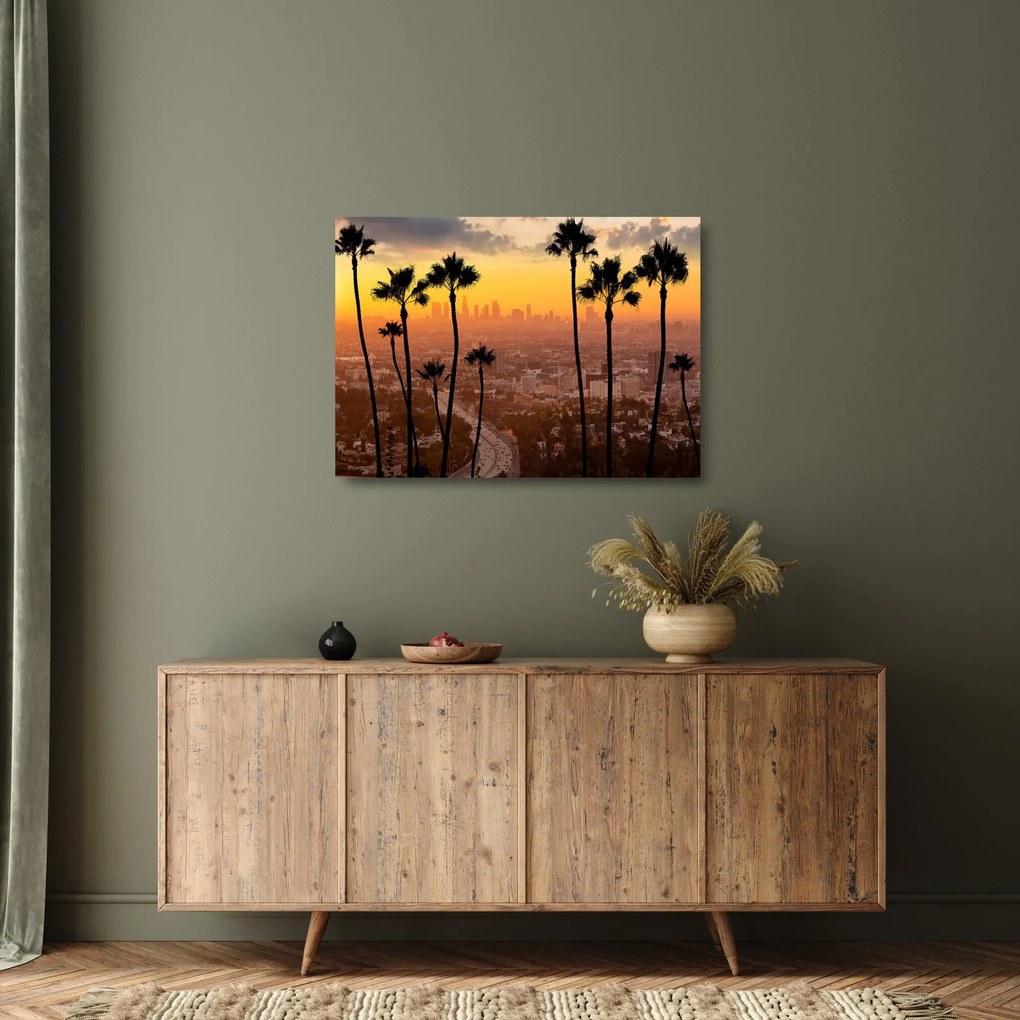 Obraz na szkle - Panorama Los Angeles (70x50 cm)