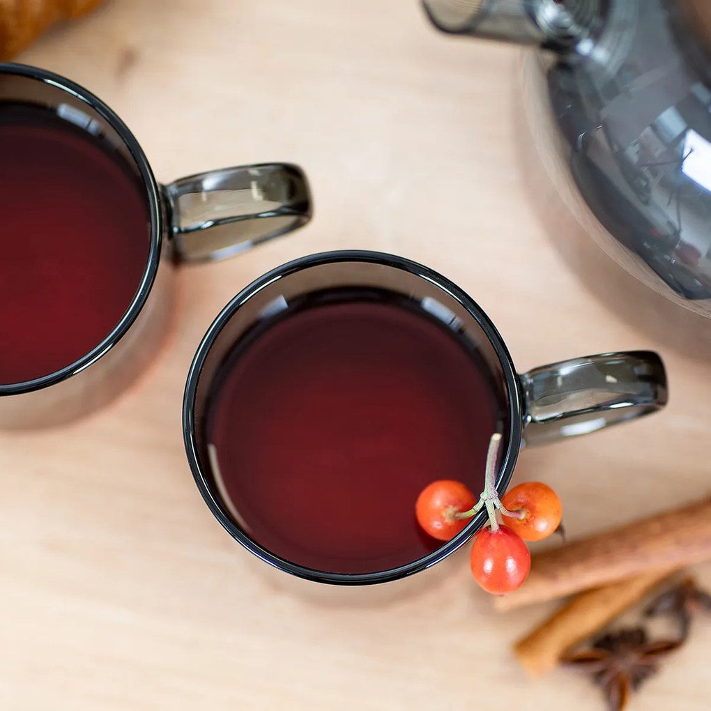 4Home Zestaw kubków szklanych Haze 250 ml, 2 szt.