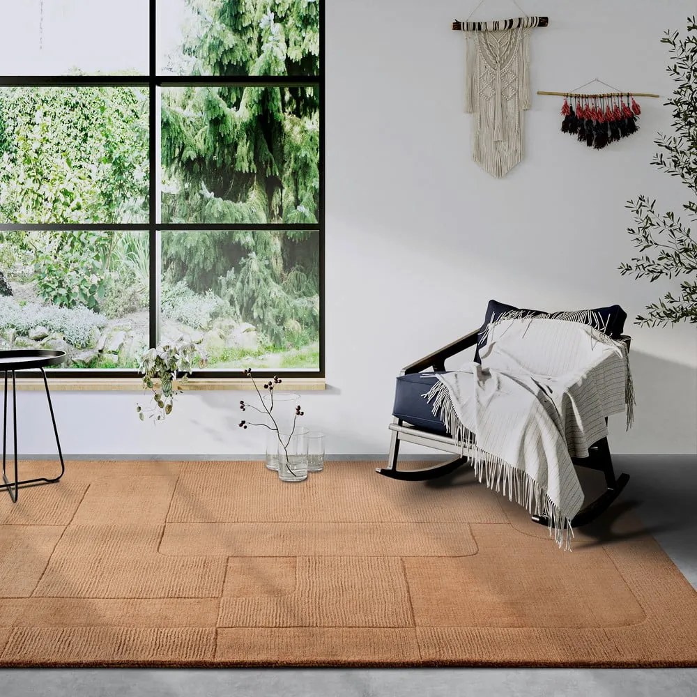 Brązowy wełniany dywan tkany ręcznie 190x280 cm Charlotte – Villeroy&amp;Boch