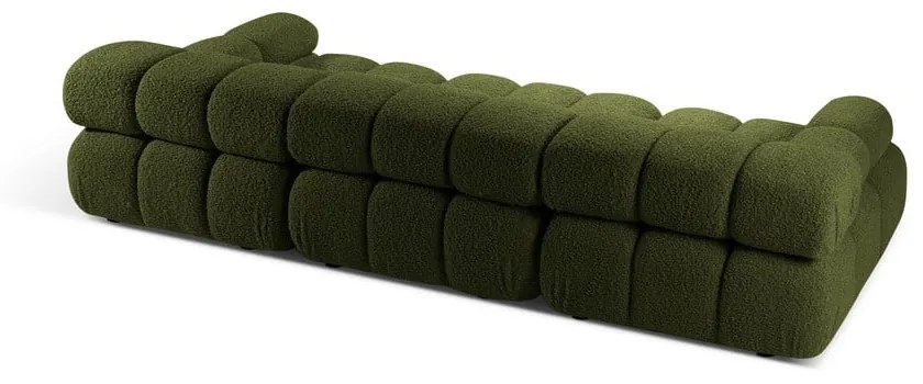 Zielona sofa modułowa z materiału bouclé 282 cm Bellis – Micadoni Home