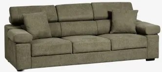 Sofa Trzyosobowa Tapicerowana Aramis Tkaniny Verde Army - Sklum