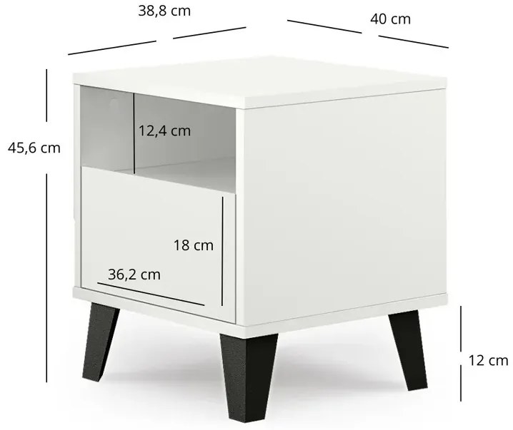 Beżowa szafka nocna z szufladą kaszmir K7-Z79