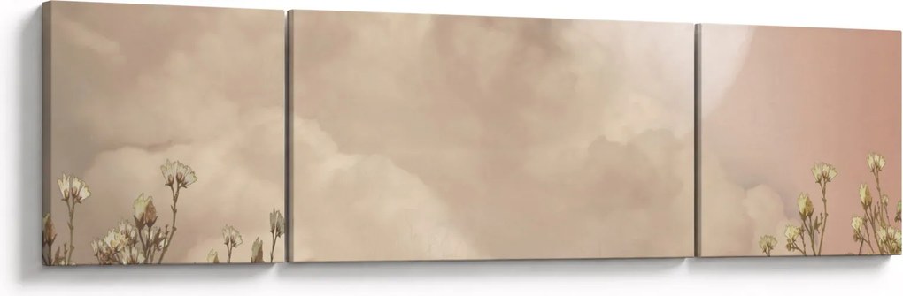 Obraz - Różowa pełnia księżyca (170x50 cm)