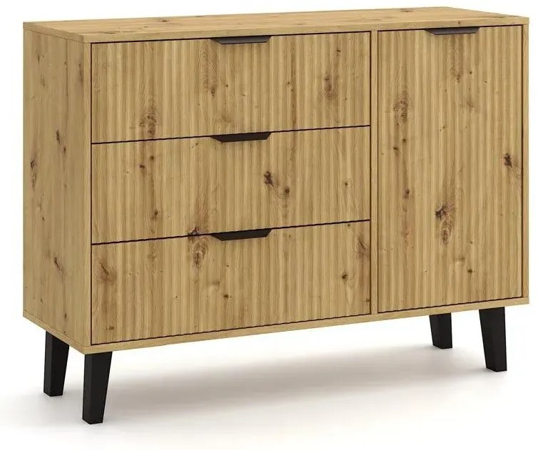 Nowoczesna komoda dąb artisan - Henex 6X