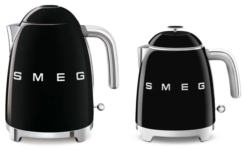 Czarny czajnik elektryczny ze stali nierdzewnej 800 ml Retro Style – SMEG
